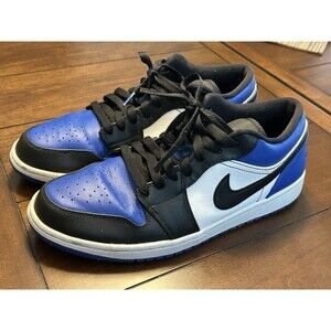 Nike‎ Air Jordan 1 Low Royal Toe CQ9446-400 US 11 Blue Black Sneakers